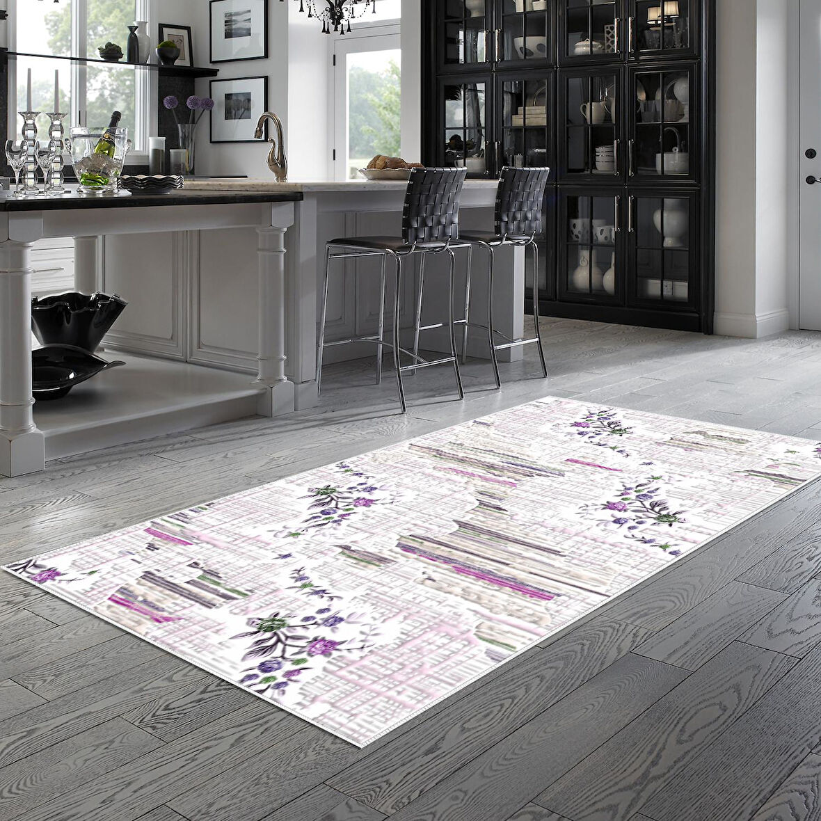 Alanur Trend Keçe Tabanlı Mutfak Halı Mu105