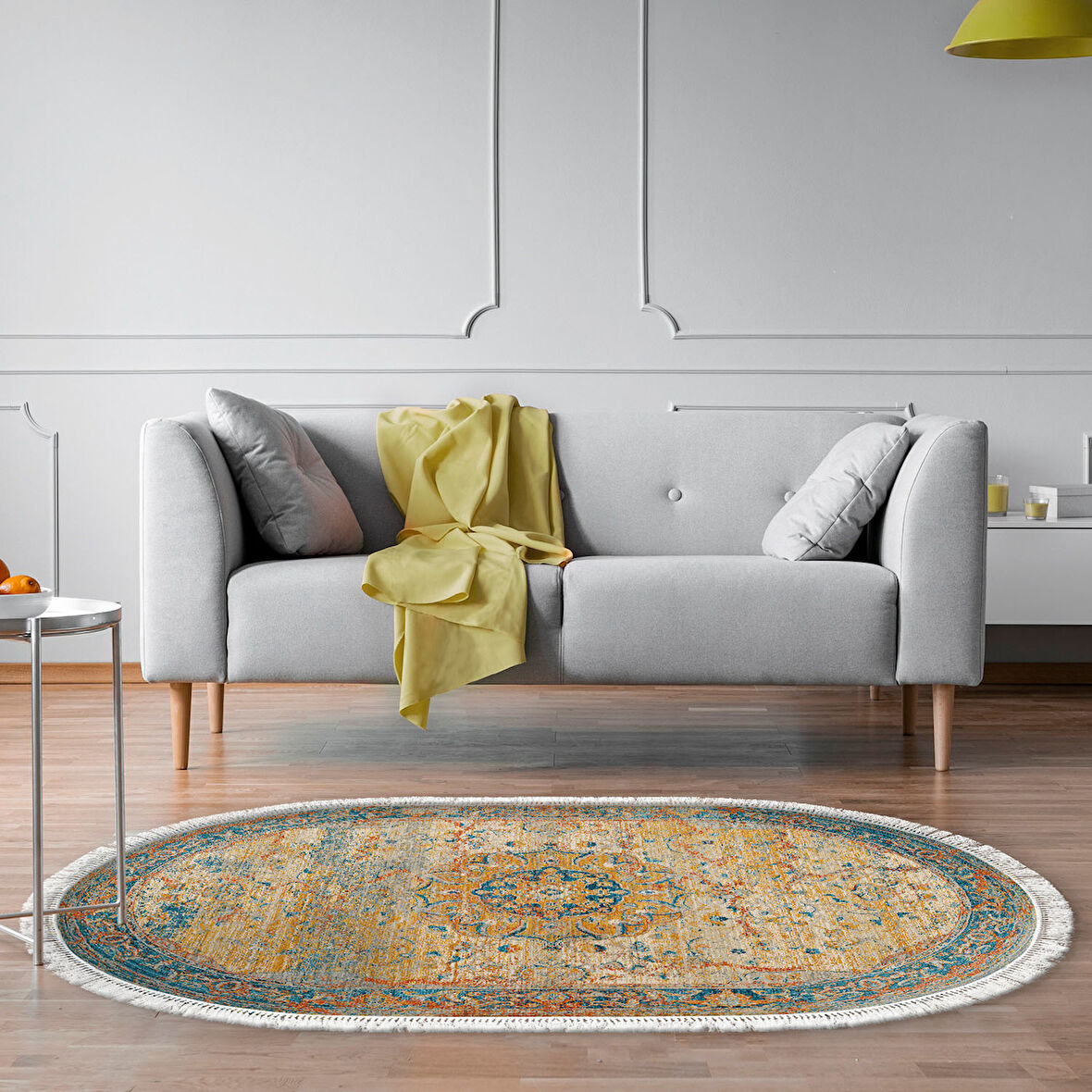 Eko Trend Djt Halı Yıkanabilir Kaymaz Taban P1356 Oval Vintage