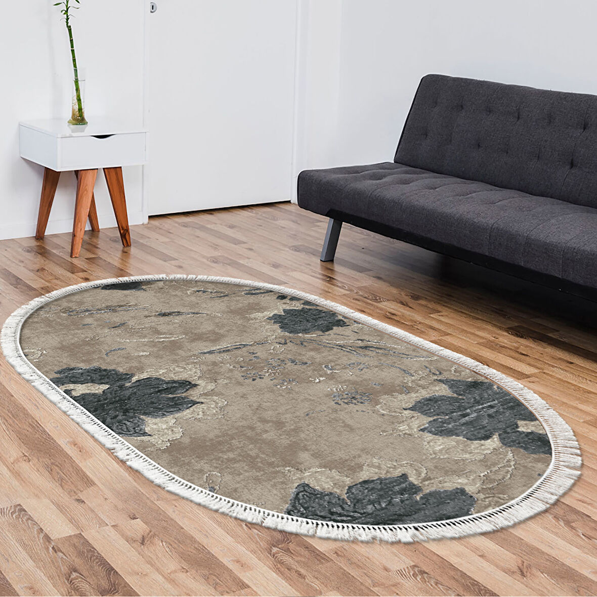 Eko Trend Djt Halı Yıkanabilir Kaymaz Taban 660M Oval Suluboya