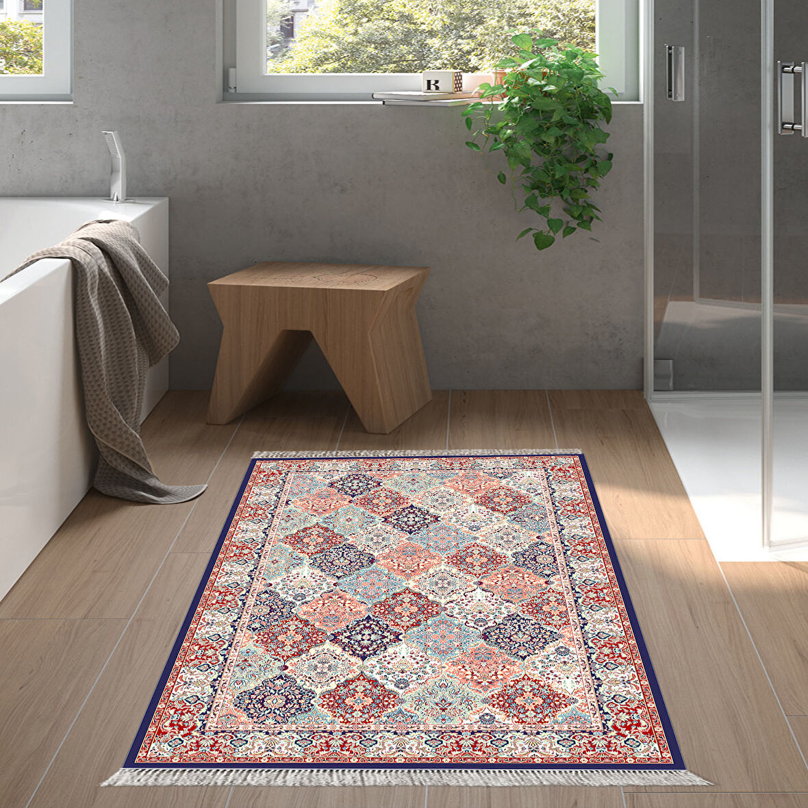 Eko Trend Djt Banyo Paspası Yıkanabilir Kaymaz Taban S5008 Persian