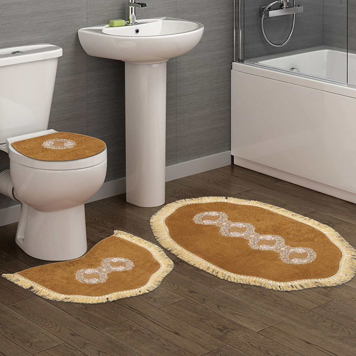 Queen Sarmaşık Şekilli Nakışlı 3 Lü Set