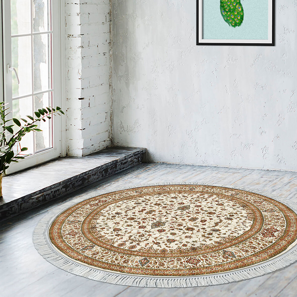 Eko Trend Djt Banyo Paspası Yıkanabilir Kaymaz Taban P1372 Yuvarlak Osmanlı