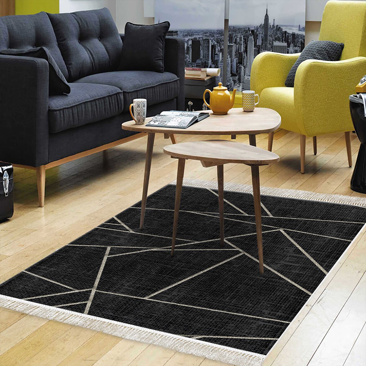 Eko Trend Djt Halı Yıkanabilir Kaymaz Taban 717 Modern