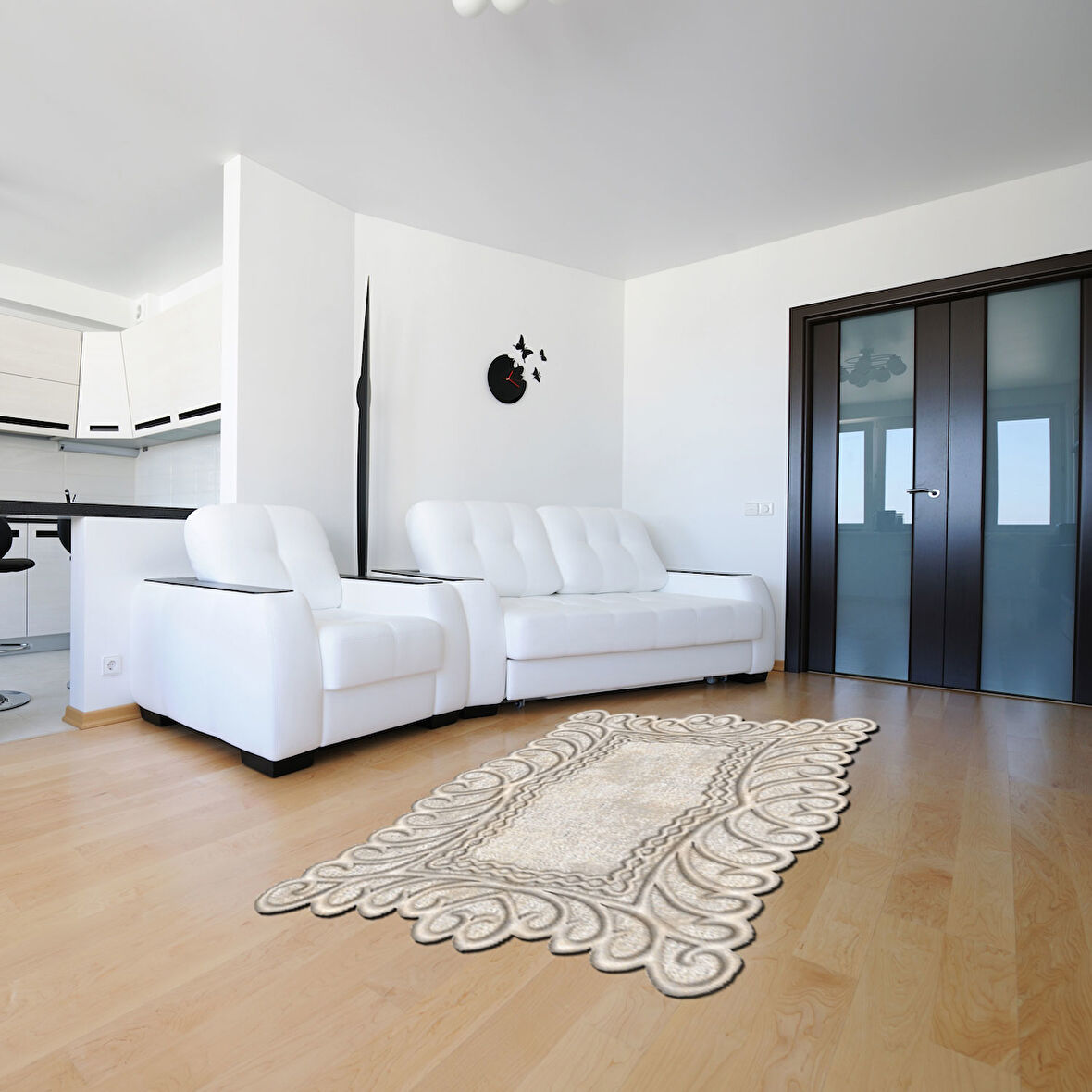 Yıldız Lazer Kesim Kaymaz Taban Dijital Baskı Halı St600161Pu