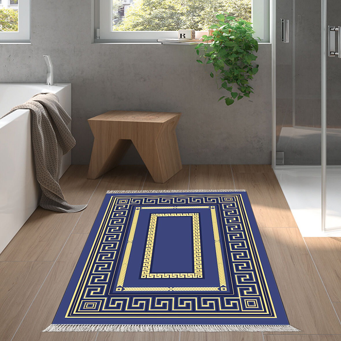 Eko Trend Djt Banyo Paspası Yıkanabilir Kaymaz Taban 651M Modern