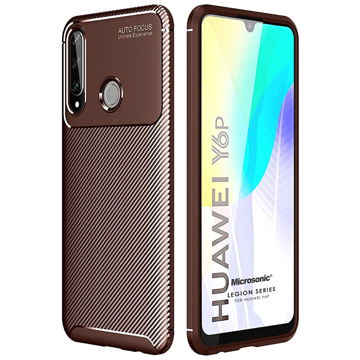 Microsonic Huawei Y6P Kılıf Legion Series Kahverengi