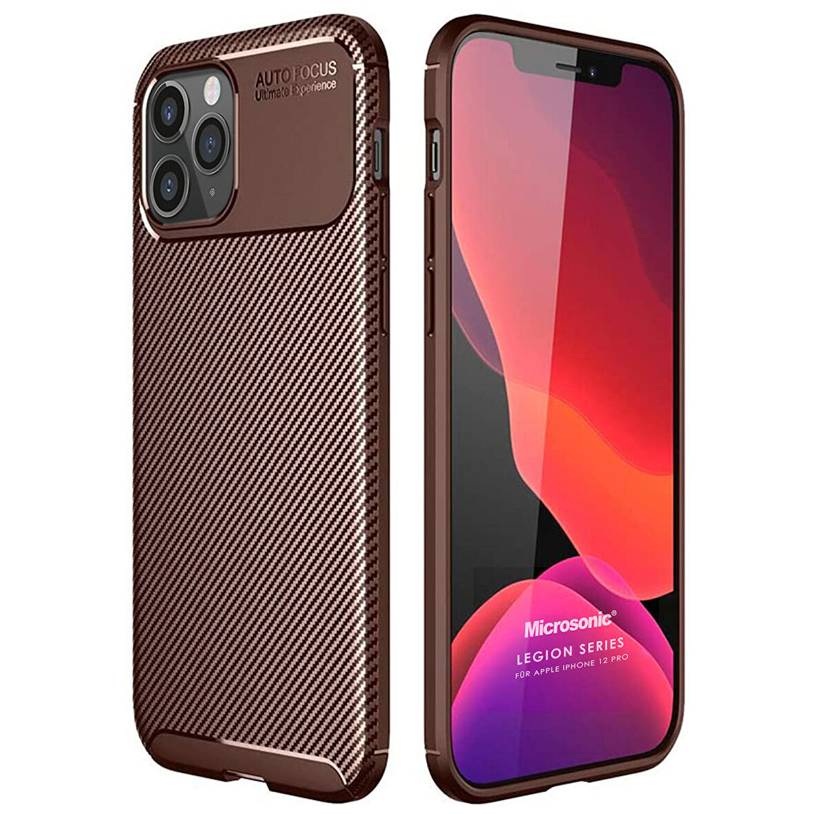 Microsonic Apple iPhone 12 Pro Kılıf Legion Series Kahverengi