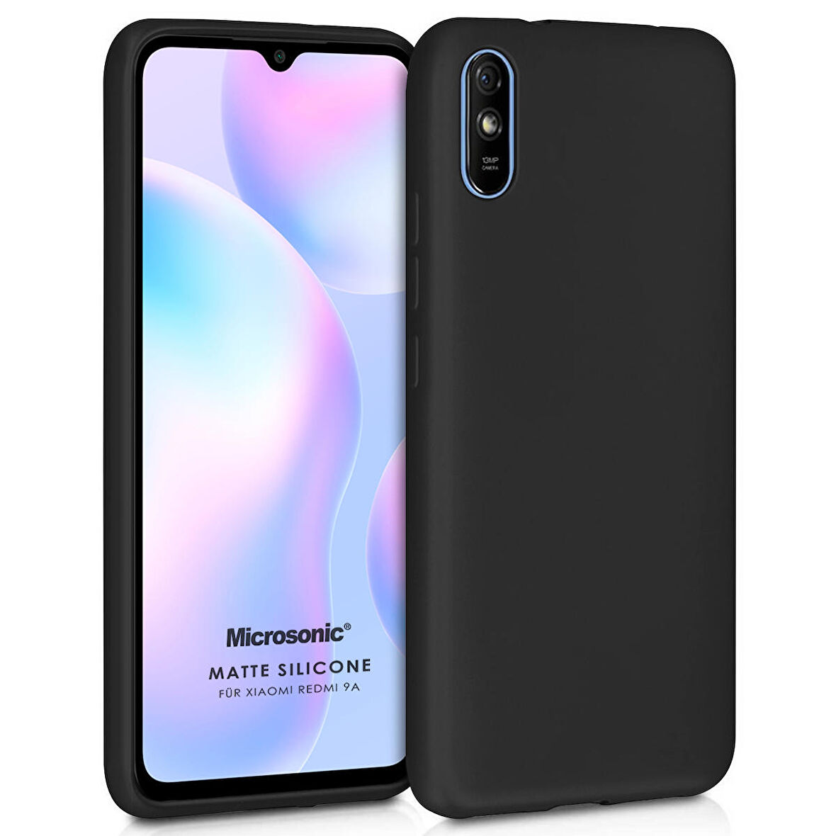 Microsonic Matte Silicone Xiaomi Redmi 9A Kılıf Siyah