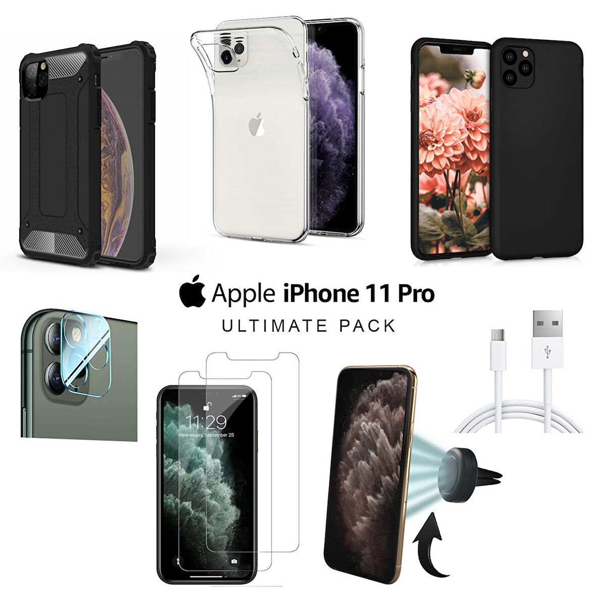 Microsonic Apple iPhone 11 Pro Kılıf & Aksesuar Seti