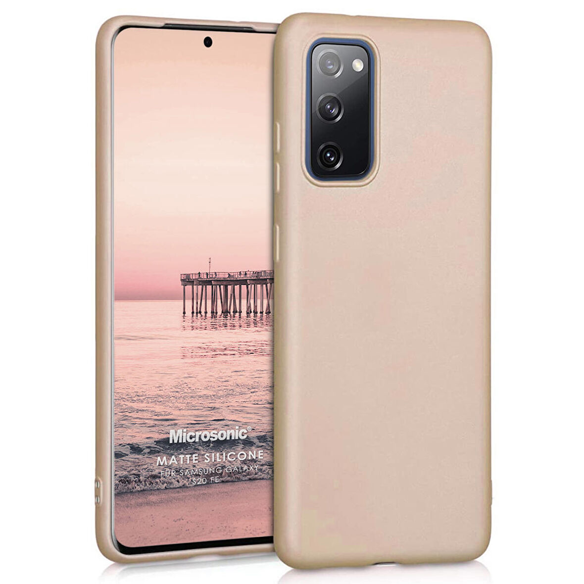 Microsonic Matte Silicone Samsung Galaxy S20 FE Kılıf Gold