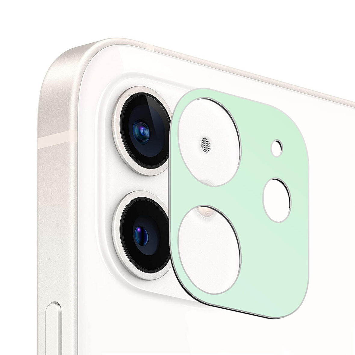 Microsonic Apple Uyumlu iPhone 12 Kamera Lens Koruma Camı V2 Yeşil