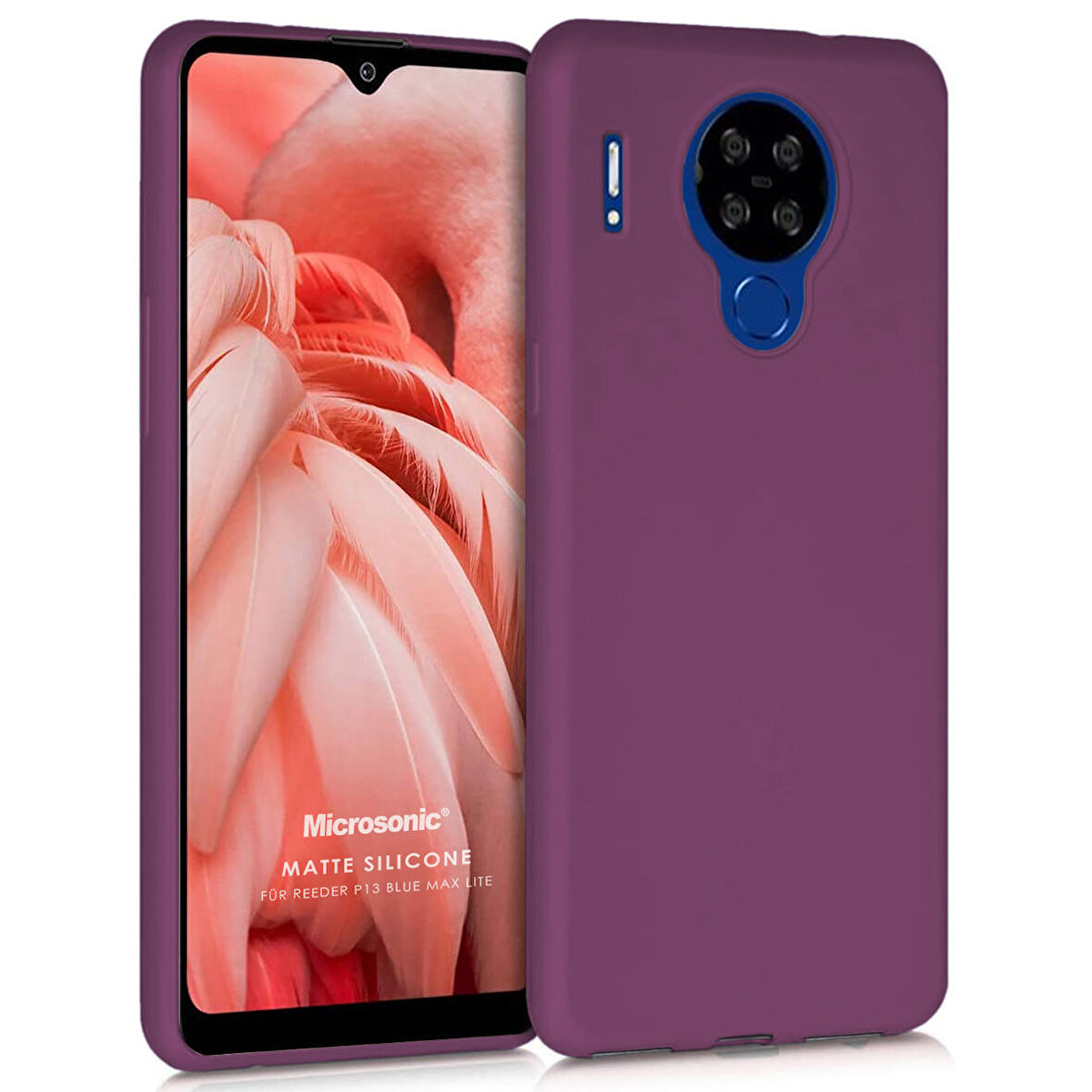 Microsonic Matte Silicone Reeder P13 Blue Max Lite Kılıf Mor