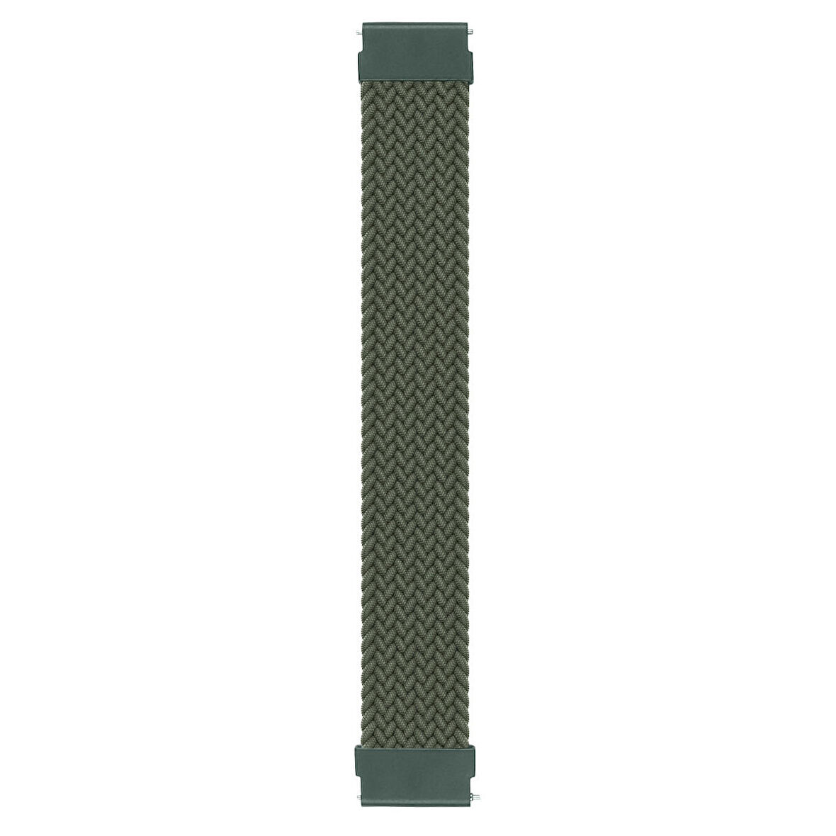Microsonic Xiaomi Amazfit Bip Kordon, (Large Size, 165mm) Braided Solo Loop Band Koyu Yeşil