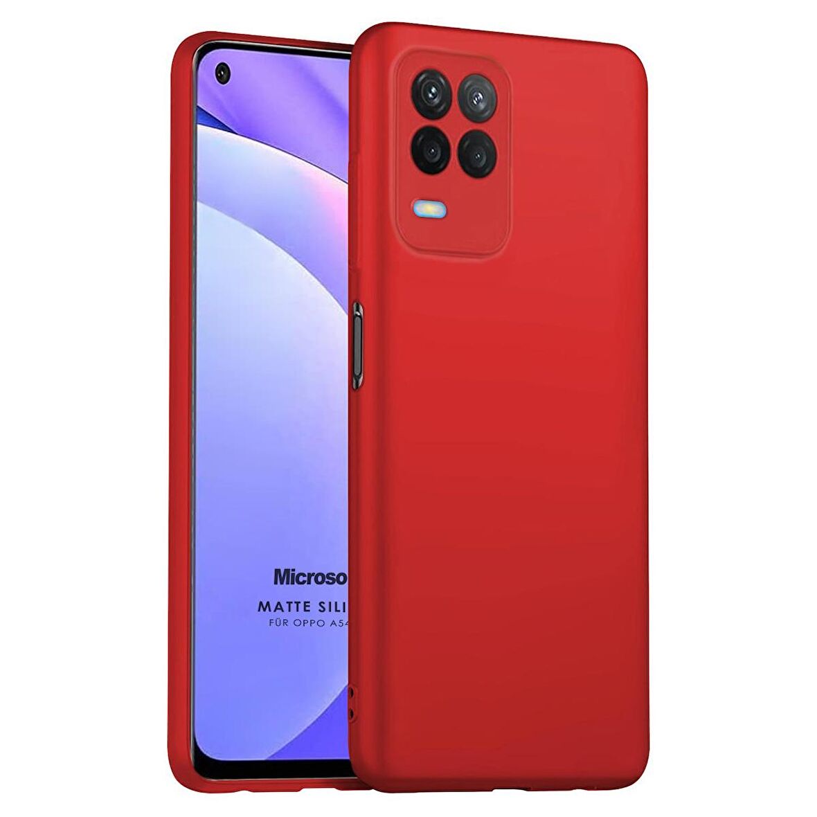 Microsonic Matte Silicone Oppo A54 4G Kılıf Kırmızı