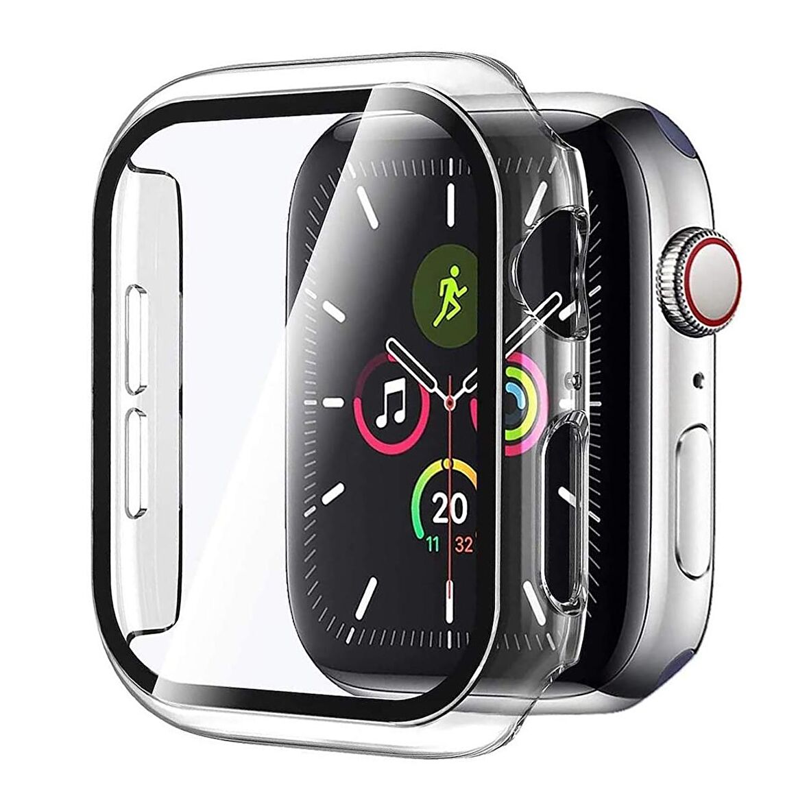 Microsonic Apple Watch SE 40mm Kılıf Clear Premium Slim WatchBand Şeffaf