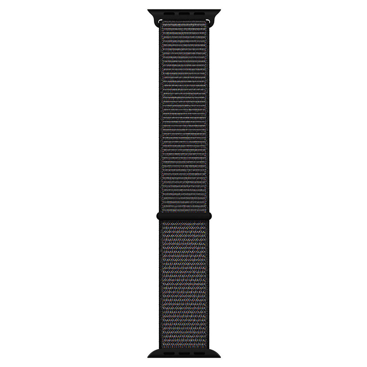 Microsonic Apple Watch Series 7 45mm Hasırlı Kordon Woven Sport Loop Siyah