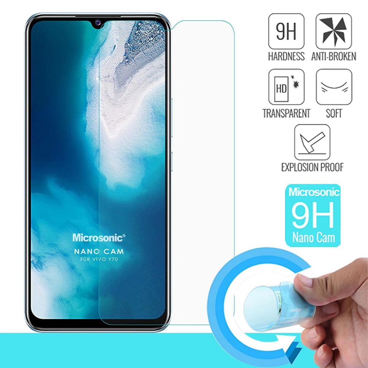 Microsonic Vivo Y70 Nano Glass Cam Ekran Koruyucu
