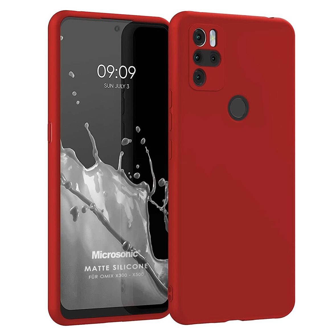 Microsonic Matte Silicone Omix X500 Kılıf Kırmızı