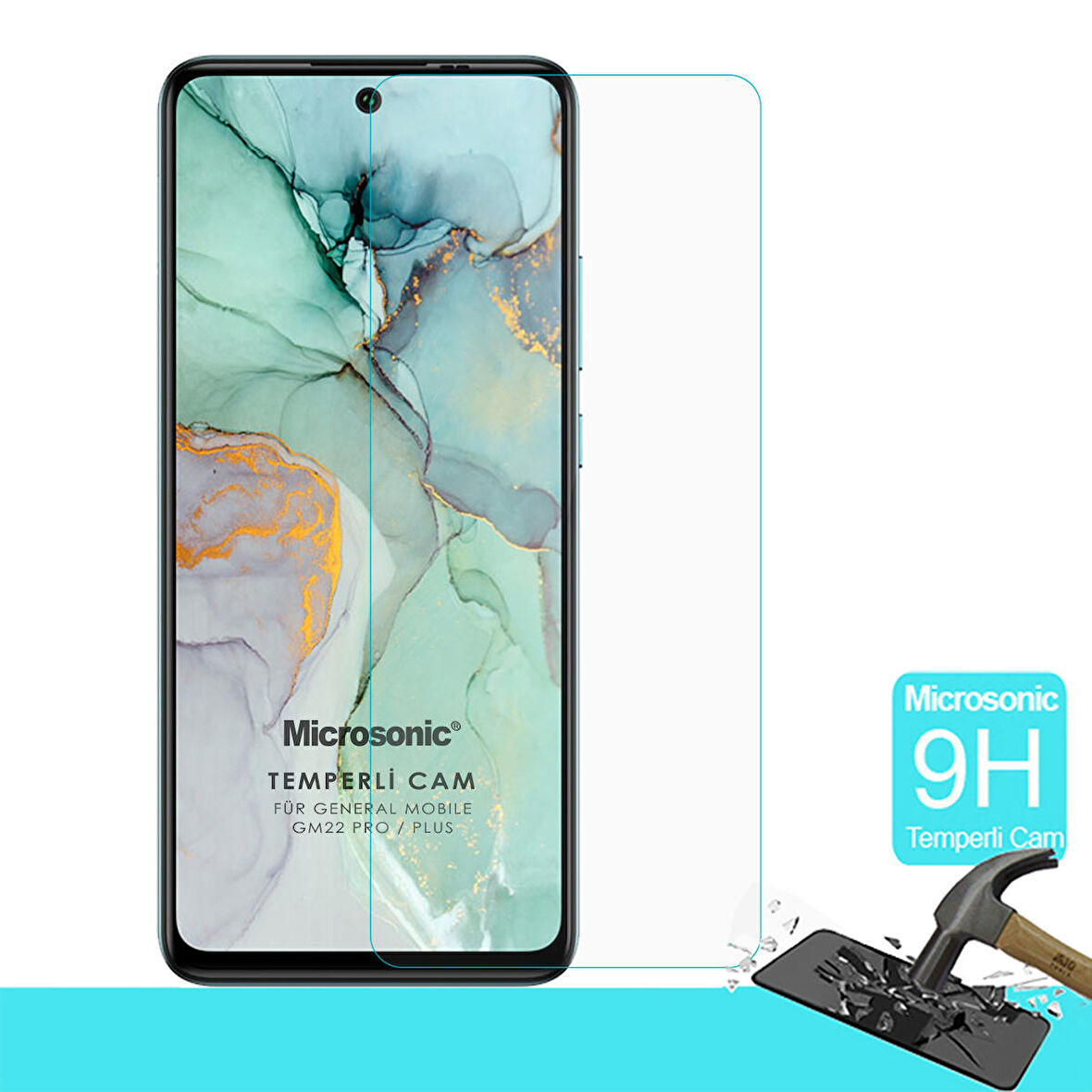 Microsonic General Mobile GM 22 Plus Tempered Glass Cam Ekran Koruyucu