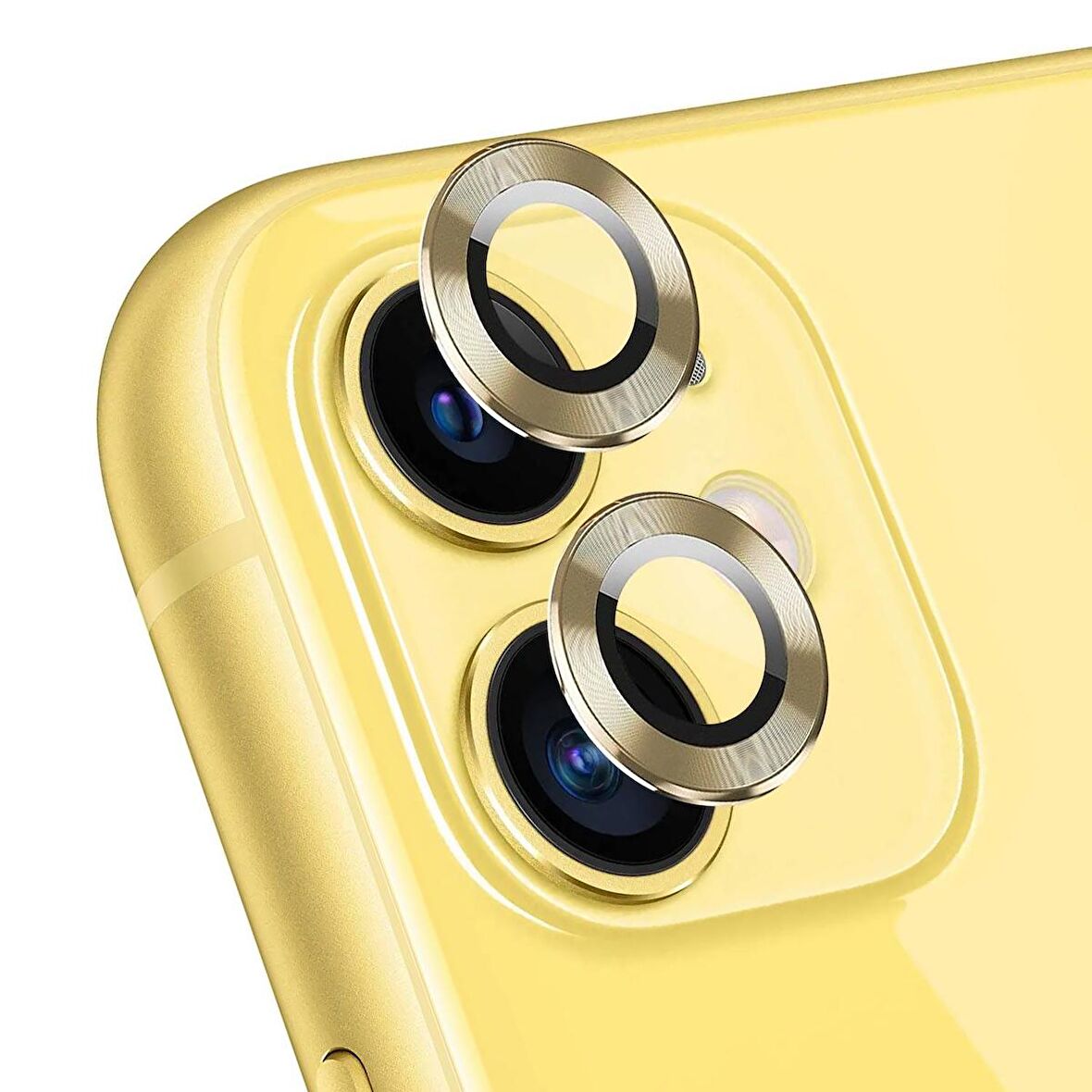 Microsonic Apple Uyumlu iPhone 11 Tekli Kamera Lens Koruma Camı Gold