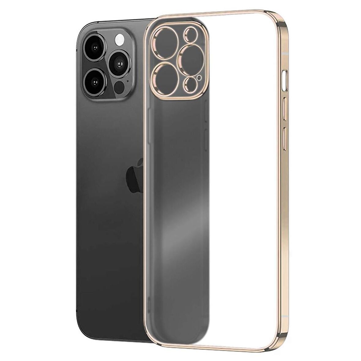 Microsonic Apple iPhone 13 Pro Kılıf Square Matte Plating Gold