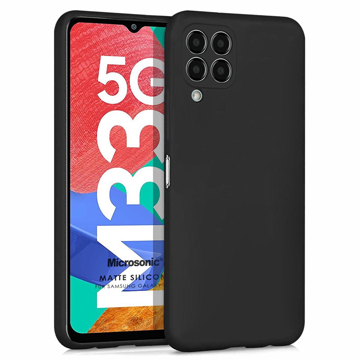 Microsonic Matte Silicone Samsung Galaxy M33 Kılıf Siyah