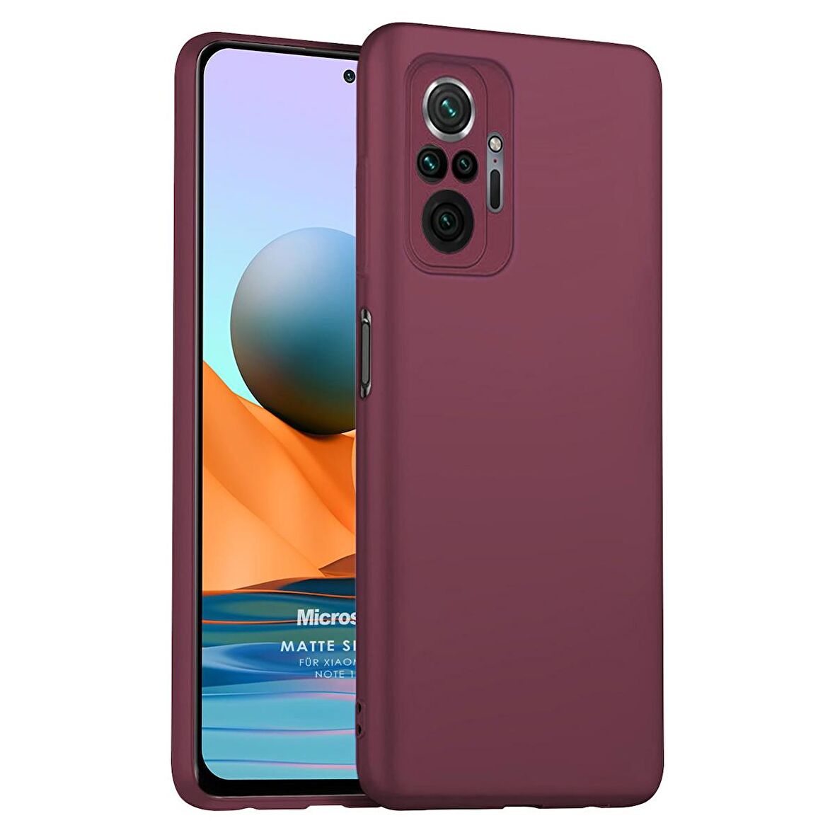 Microsonic Matte Silicone Xiaomi Redmi Note 10 Pro Max Kılıf Mor