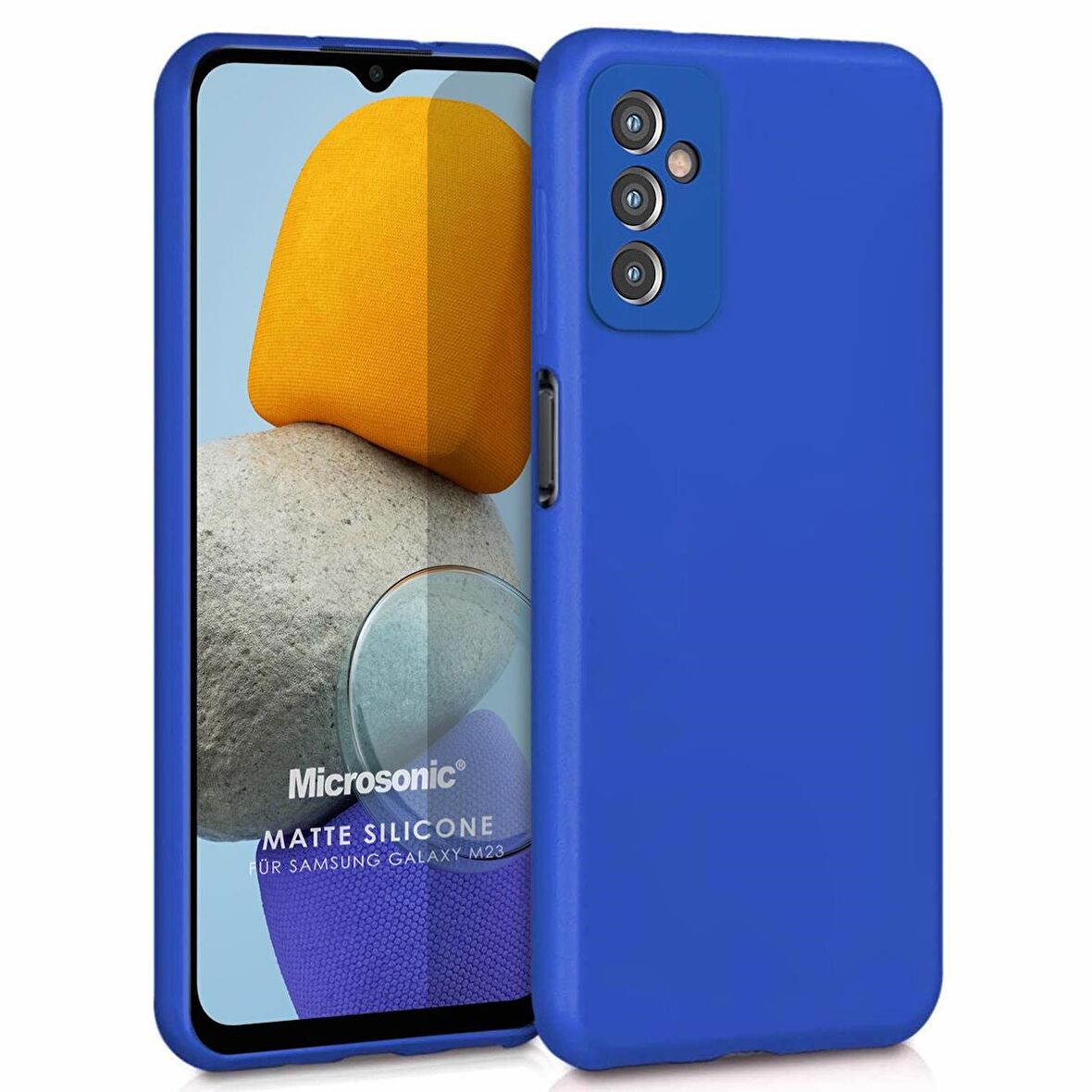 Microsonic Matte Silicone Samsung Galaxy M23 Kılıf Mavi