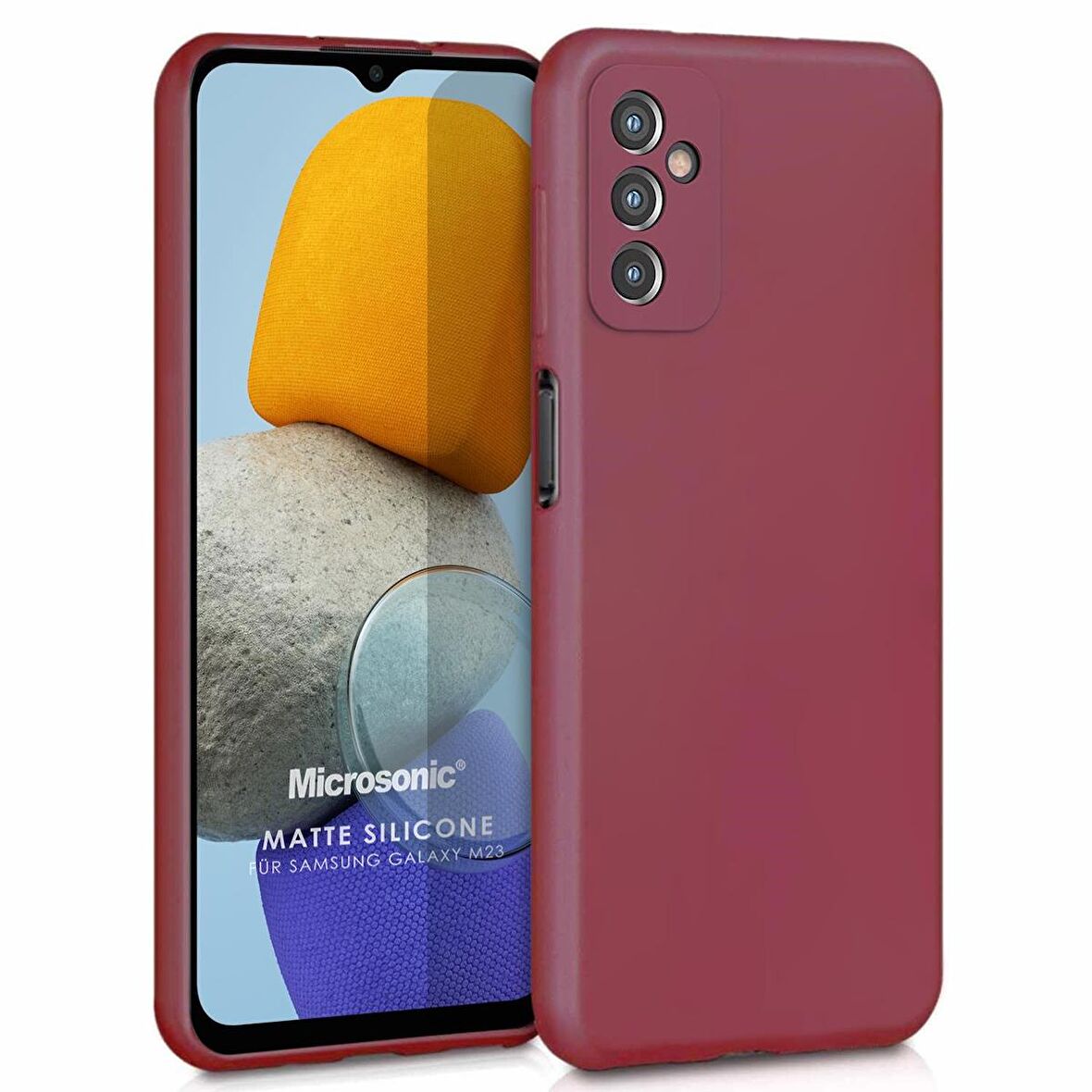 Microsonic Matte Silicone Samsung Galaxy M13 Kılıf Mor