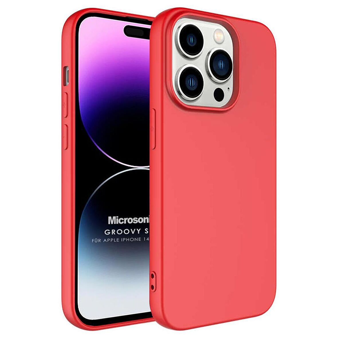 Microsonic Apple iPhone 14 Pro Max Kılıf Groovy Soft Kırmızı