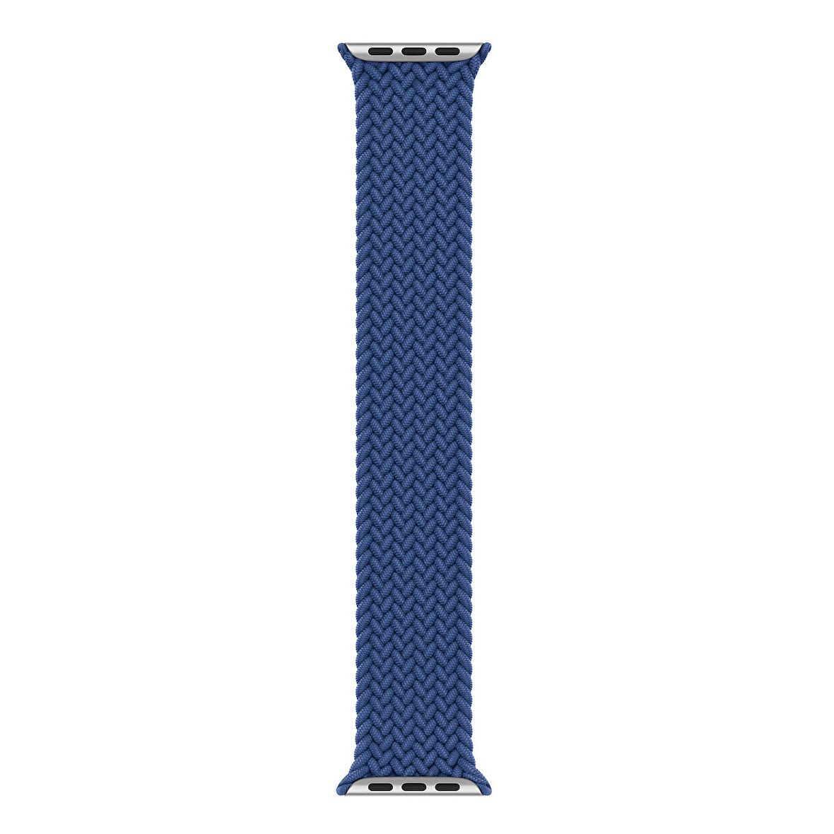 Microsonic Apple Watch Series 8 45mm Kordon, (Large Size, 160mm) Braided Solo Loop Band Mavi