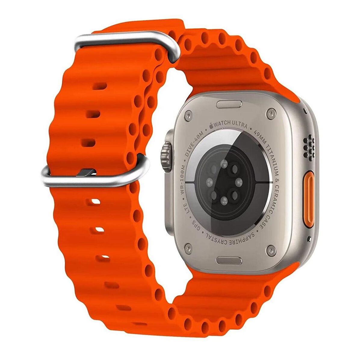 Microsonic Apple Watch SE 2022 40mm Kordon Ocean Band Turuncu