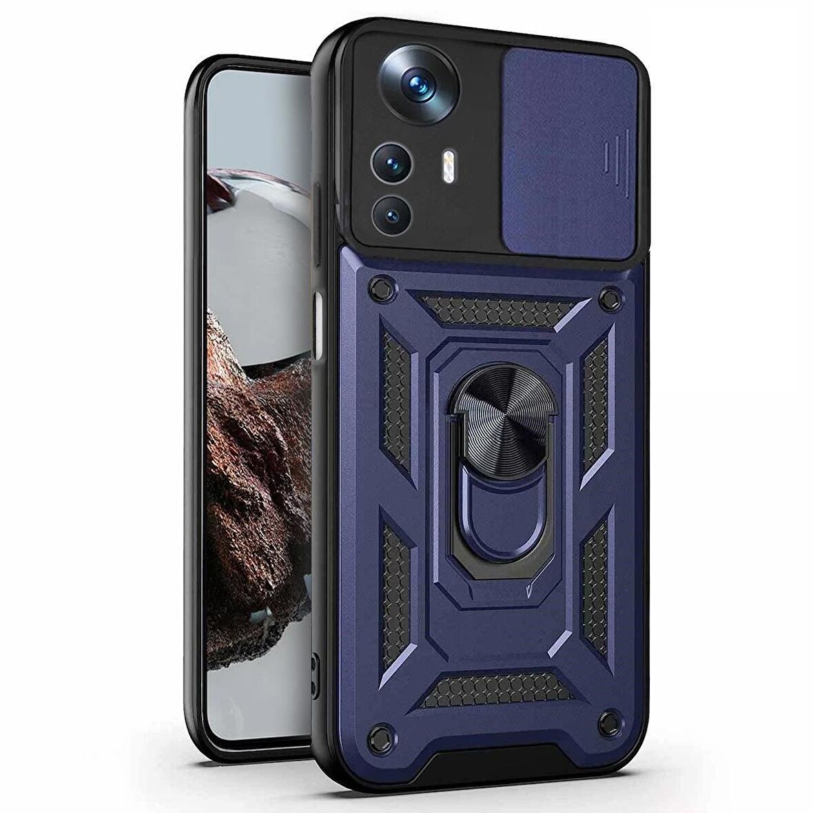 Microsonic Xiaomi Mi 12T Pro Kılıf Impact Resistant Lacivert