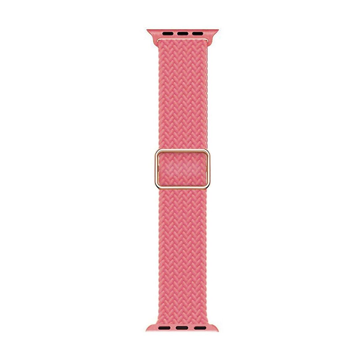 Microsonic Apple Watch Series 7 45mm Kordon Braided Loop Band Pembe