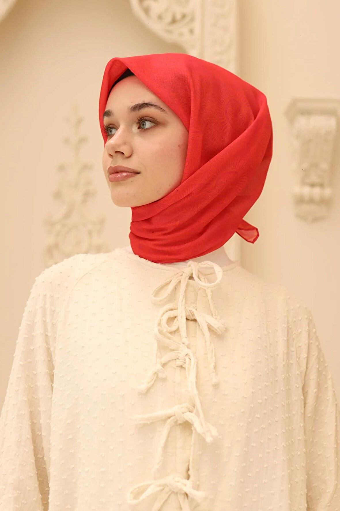 Silk Home Soft Eşarp 48896 Pembe Karışık Desen 