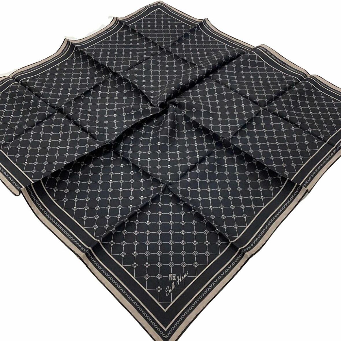 Silk Home Vizon Desenli Tivil İpek Eşarp 11393-04