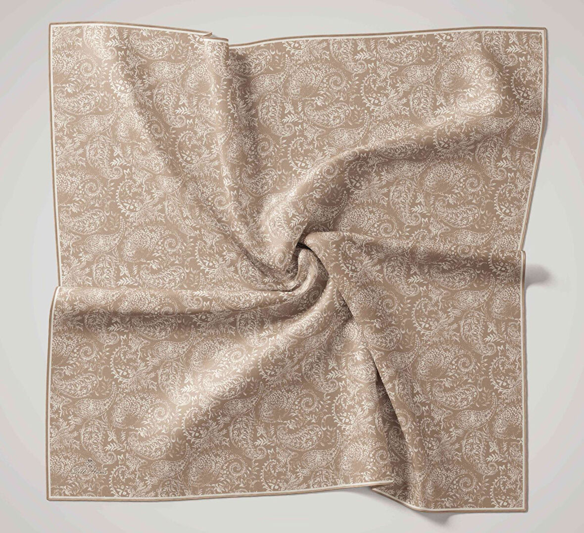 Silk Home Soft Eşarp 47038 Taş Rengi-Vizon Karışık Desen 