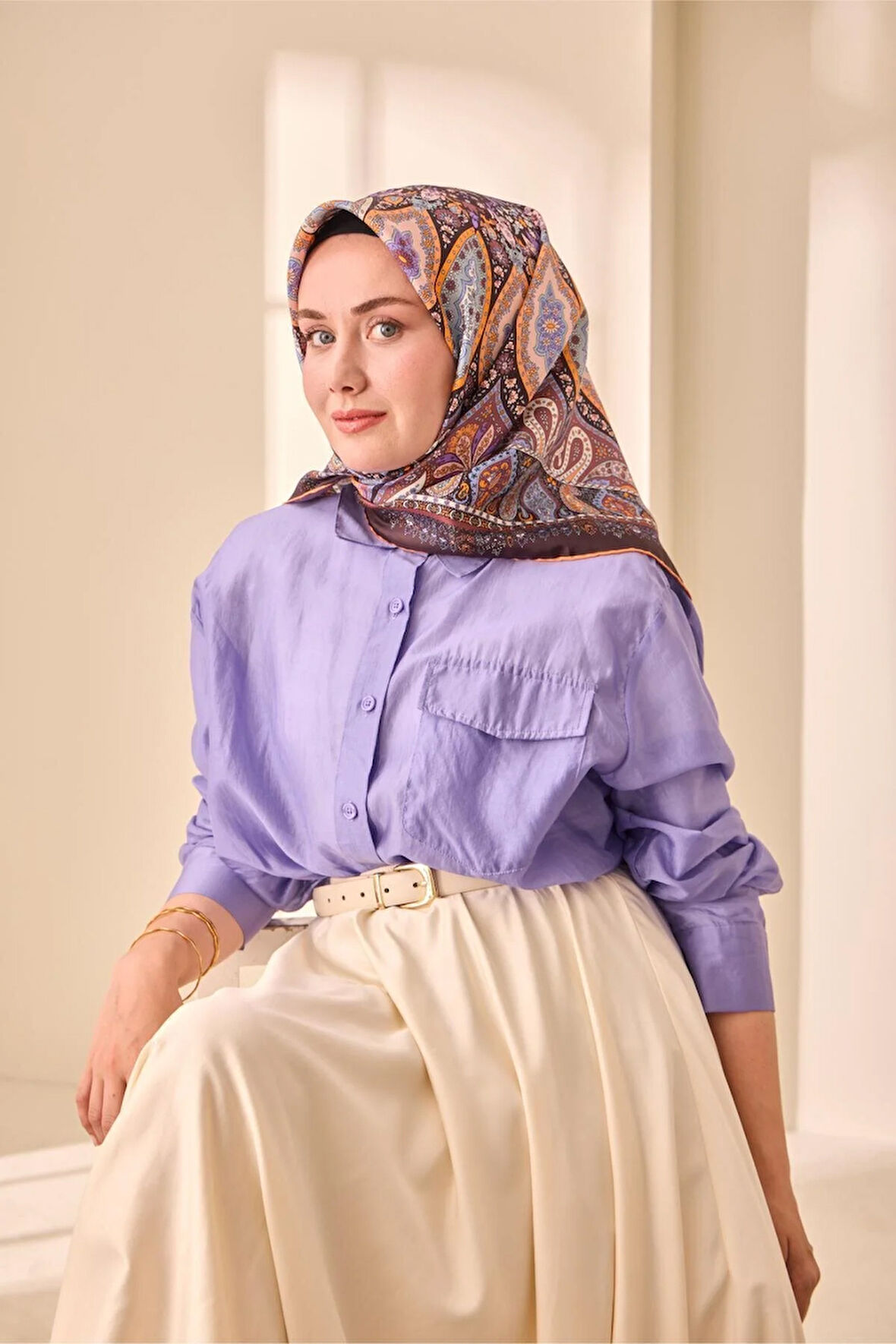 Twill İpek Eşarp 11476-25