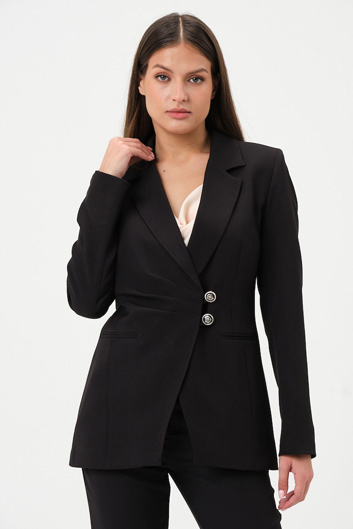 Dikiş Detaylı Blazer Ceket 