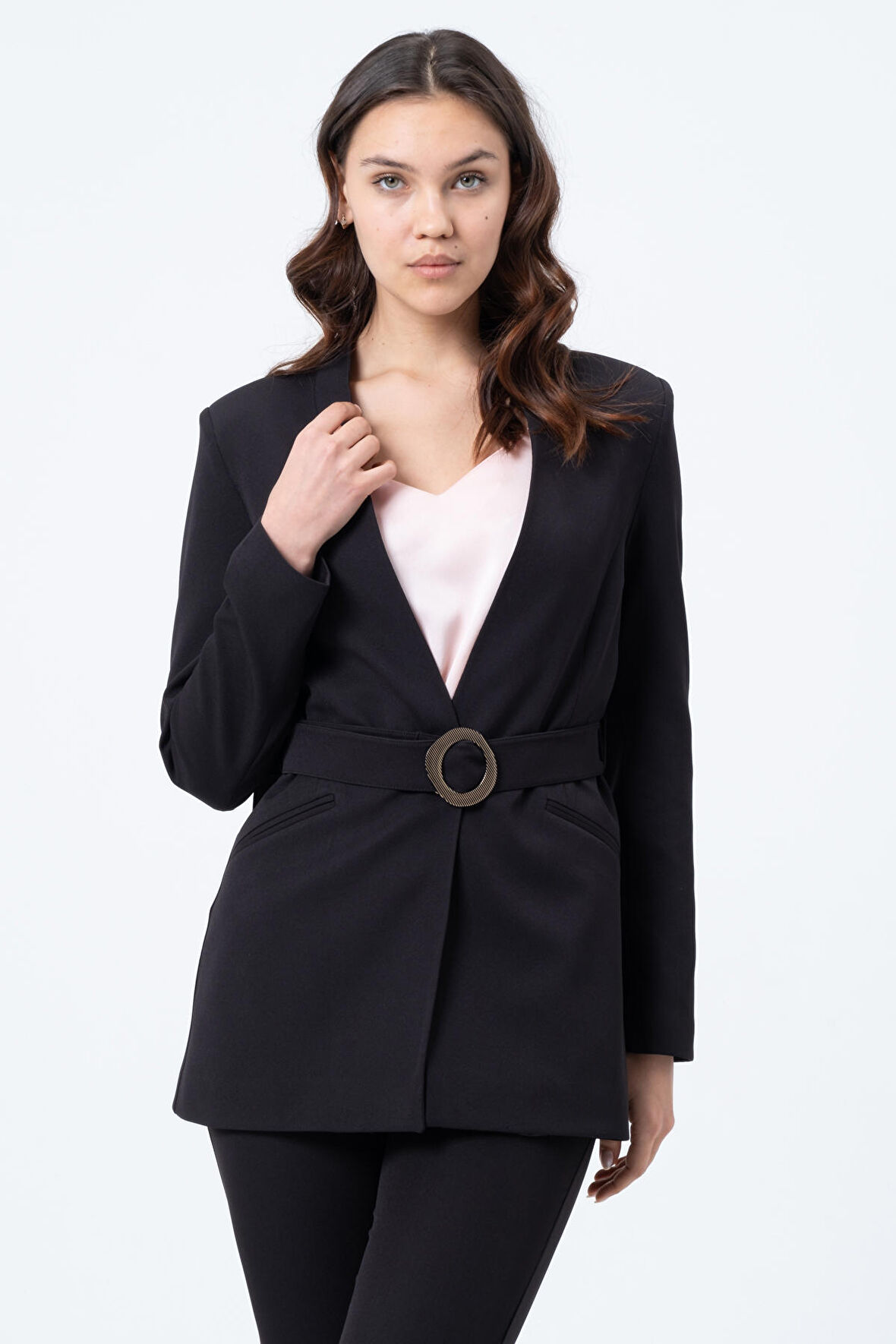 Kemerli Blazer Ceket 