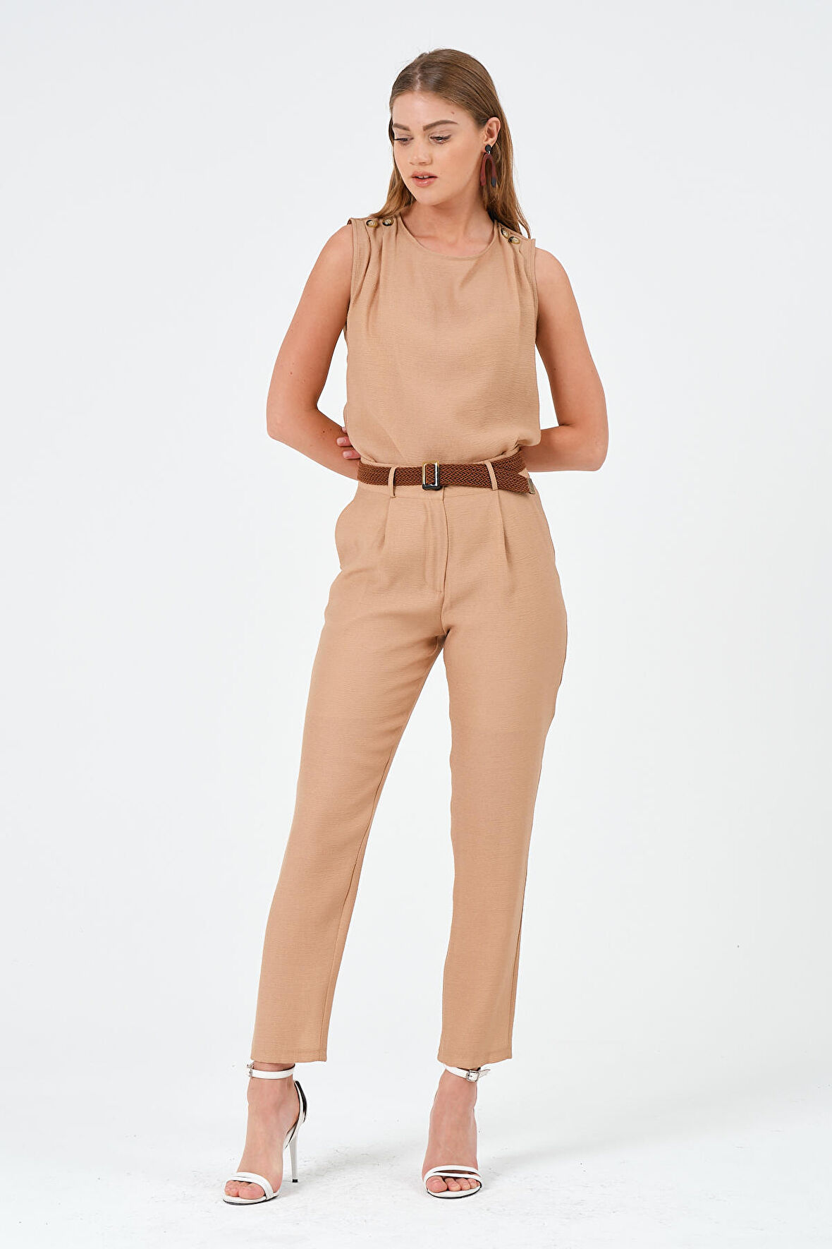 Kemerli Yazlık Pantolon