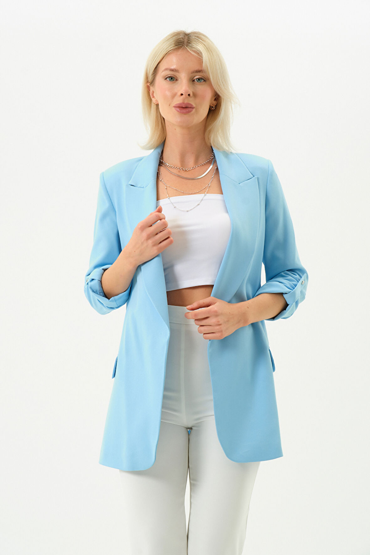 Kolu Büzgülü Blazer Ceket 