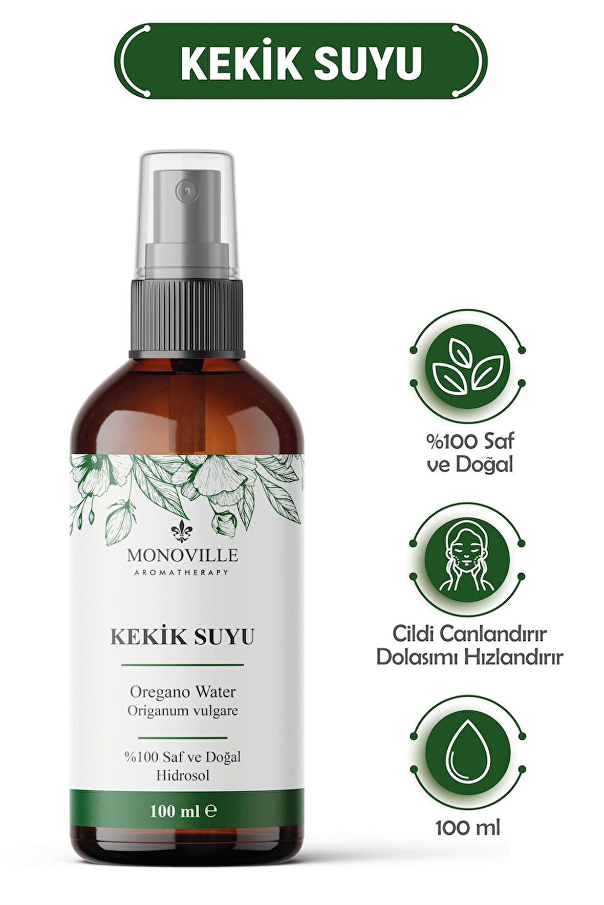 Kekik Suyu Cilt Ve Saç Toniği 100 ml (Oregano Water)