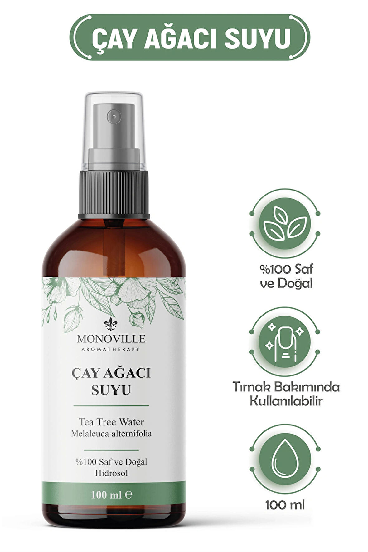 Çay Ağacı Suyu Cilt Ve Saç Toniği 100 ml (Tea Tree Water)