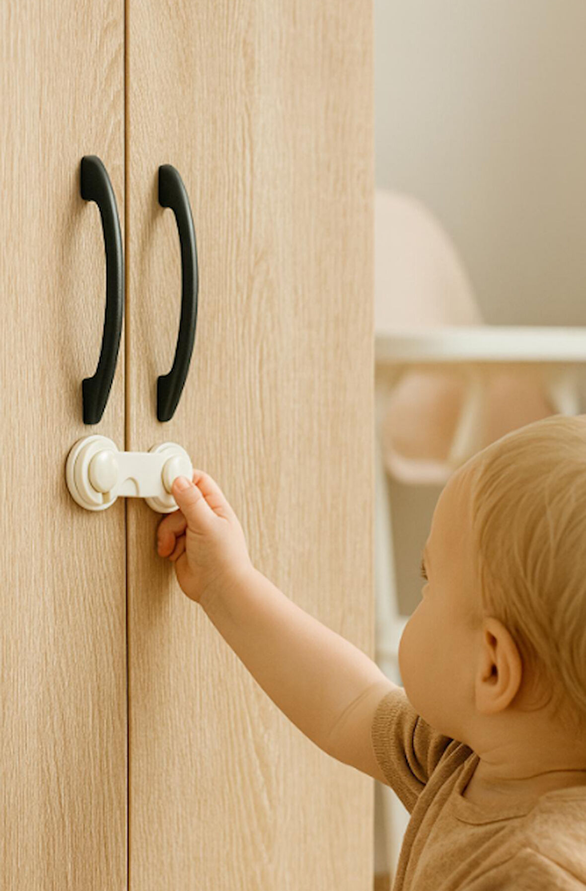 İdeal Baby Kapak Kilidi - Çocuk Güvenlik Kilidi, Dolap Kapak Kilidi, Kolay Montaj