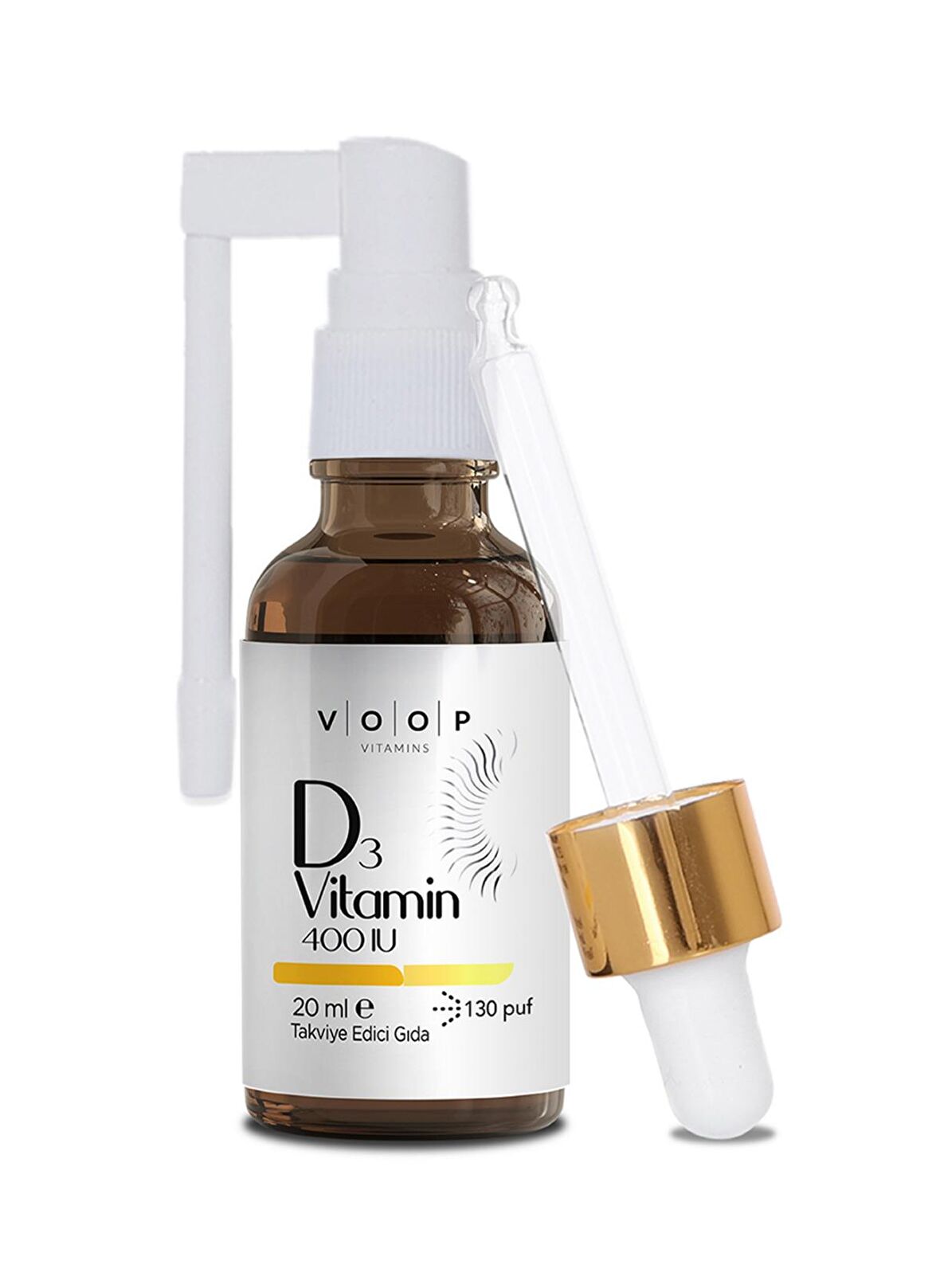 Voop Vitamin D3 400 IU Sprey-Damla 20 ml