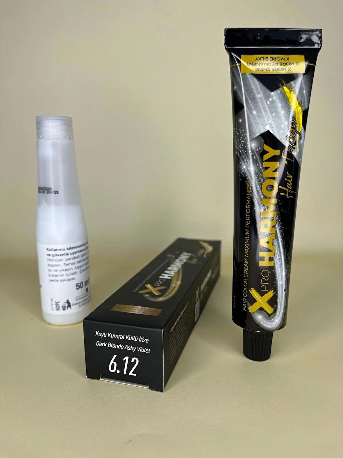 Xpro Harmony 6.12 Koyu Kumral Küllü İrize 60 ML Saç Boyası