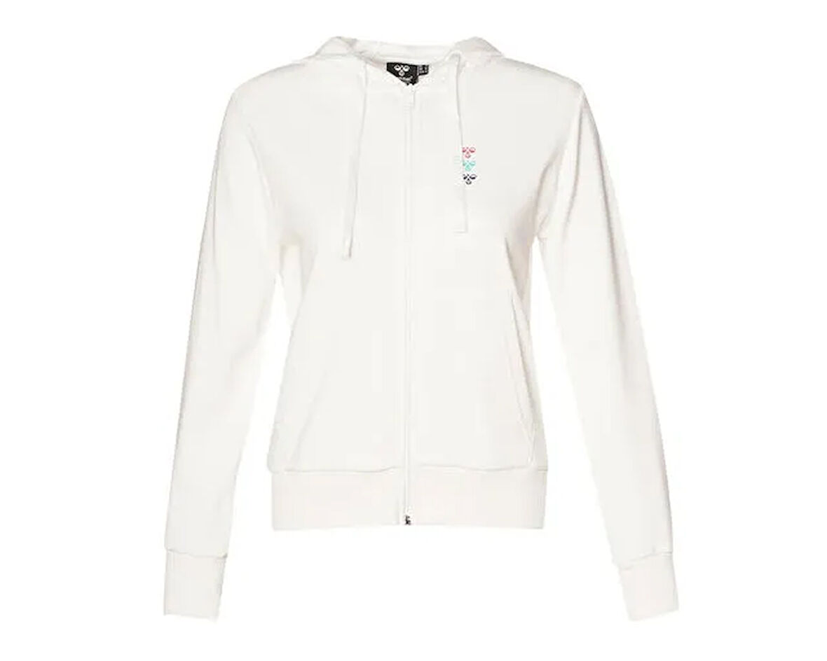 Hummel Dora Zip Hoodie Kadın Günlük Ceket 922165-9003 Beyaz