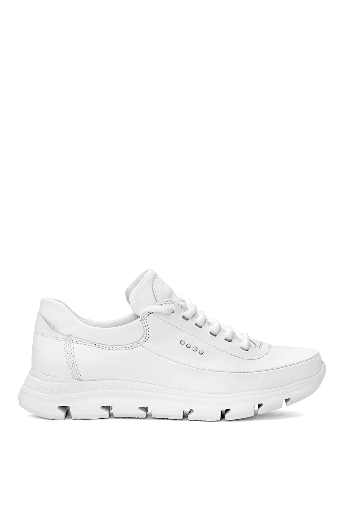 Mammamia D25YA-3395 Kadın Hakiki Deri Casual Ayakkabı Beyaz