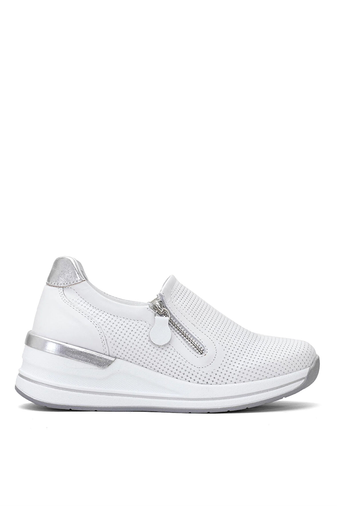 Mammamia D25YA-3505 Kadın Hakiki Deri Casual Ayakkabı Beyaz